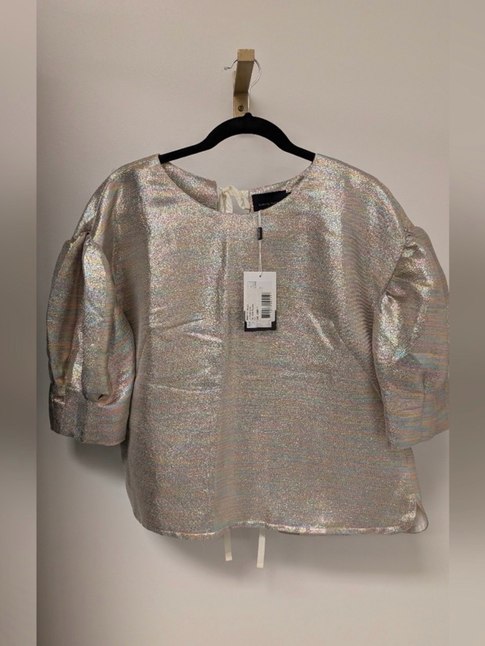 Birgitte Herskind Iridescent Multi-Color Shimmer Top